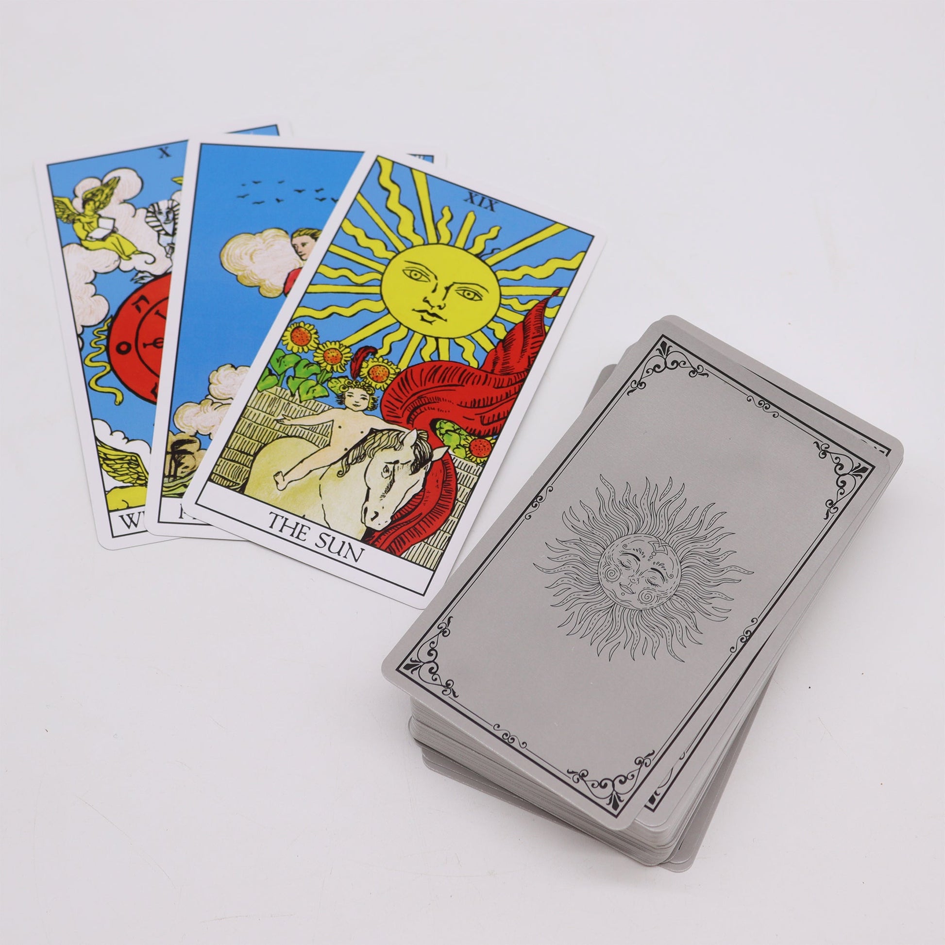 Traditional Arcana Tarot Cards with Guide Book product packaging on clean background from Quintessential Holistic Health Ltd