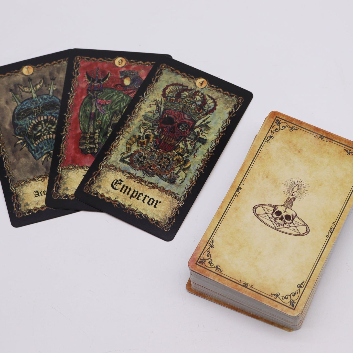 Requiem Arcana Tarot Cards with Guide Book product packaging on clean background from Quintessential Holistic Health Ltd