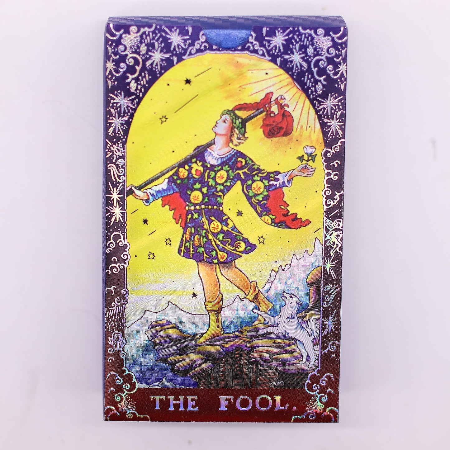 Mandala Blue Foil Tarot Cards with Booklet Set product packaging on clean background from Quintessential Holistic Health Ltd