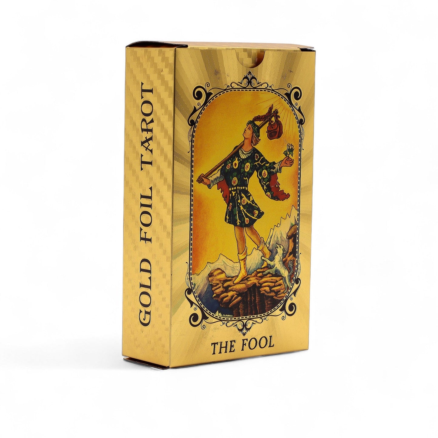 All Seeing Eye Blue and Gold Foil Tarot Cards with Booklet Set product packaging on clean background from Quintessential Holistic Health Ltd