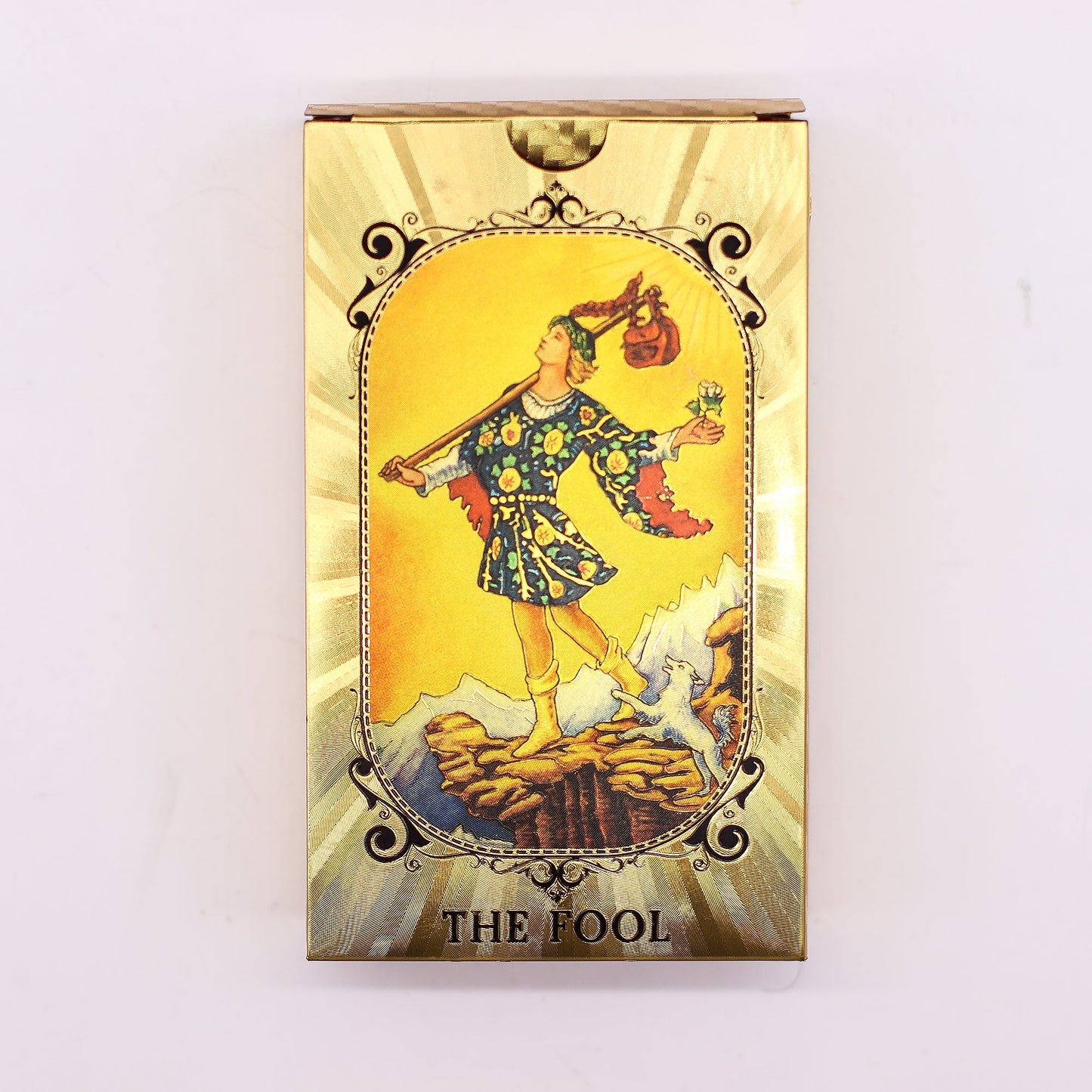 All Seeing Eye Blue and Gold Foil Tarot Cards with Booklet Set product packaging on clean background from Quintessential Holistic Health Ltd