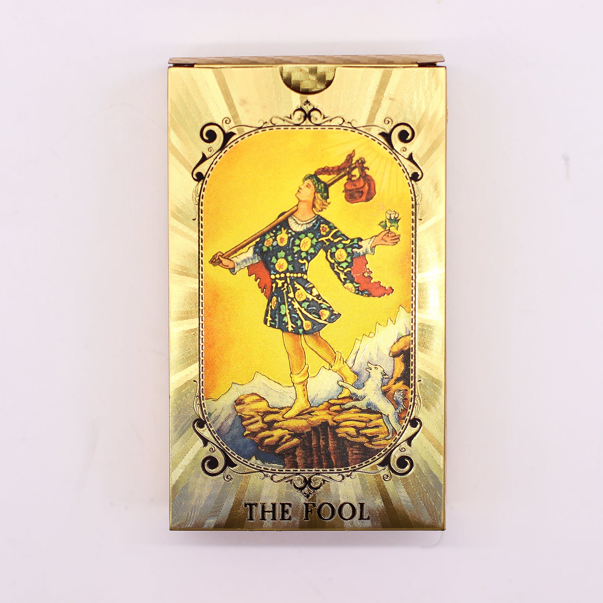 All Seeing Eye Blue and Gold Foil Tarot Cards with Booklet Set product packaging on clean background from Quintessential Holistic Health Ltd