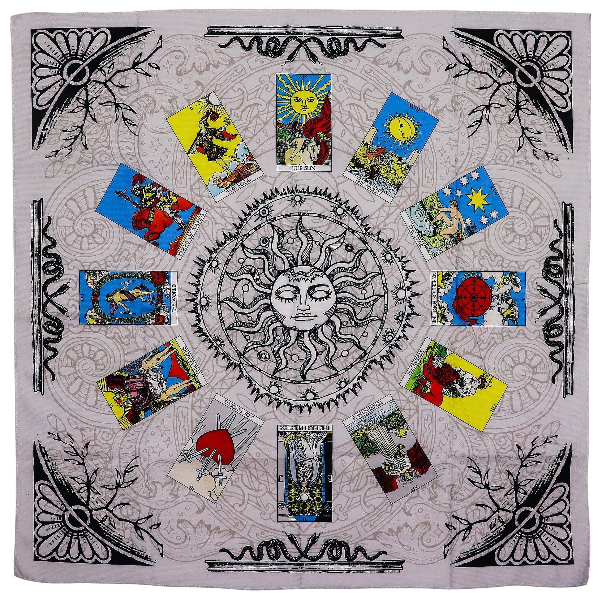 Esoteric Tarot Reading Cloth - Tree of Life product packaging on clean background from Quintessential Holistic Health Ltd