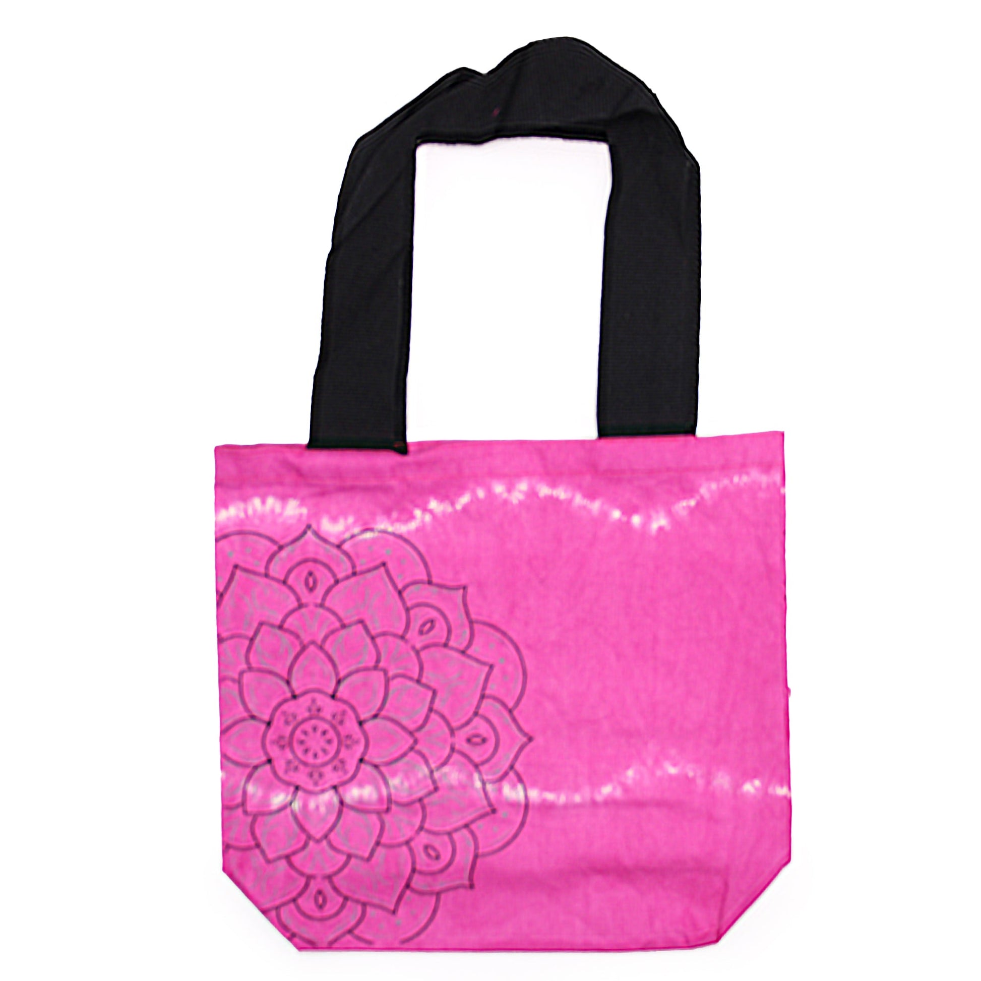 Tie-Dyed Cotton Tote Bag - Mandala / Pink product packaging on clean background from Quintessential Holistic Health Ltd
