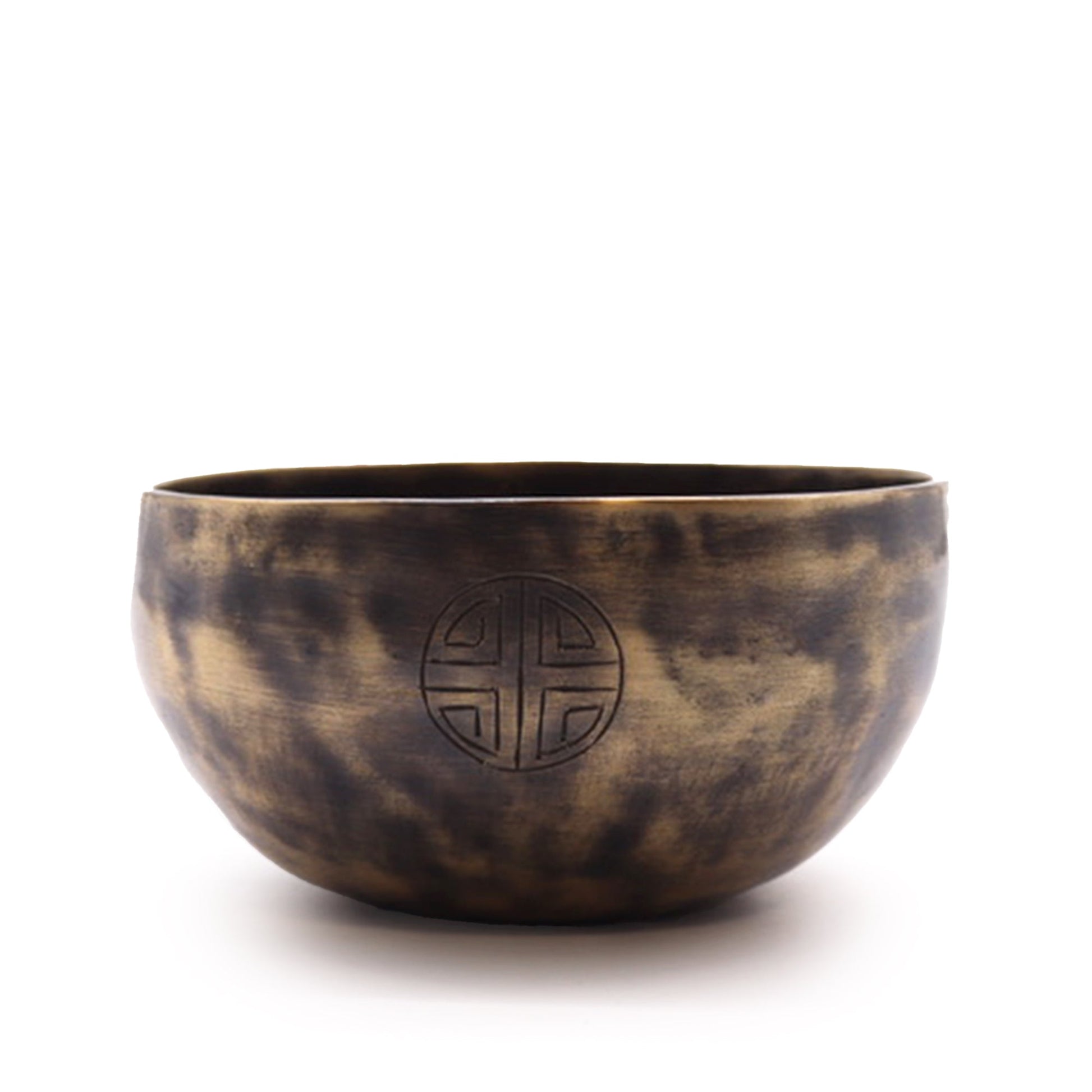 13cm Handcrafted Indian Moon Phase Singing Bowl - Small product packaging on clean background from Quintessential Holistic Health Ltd