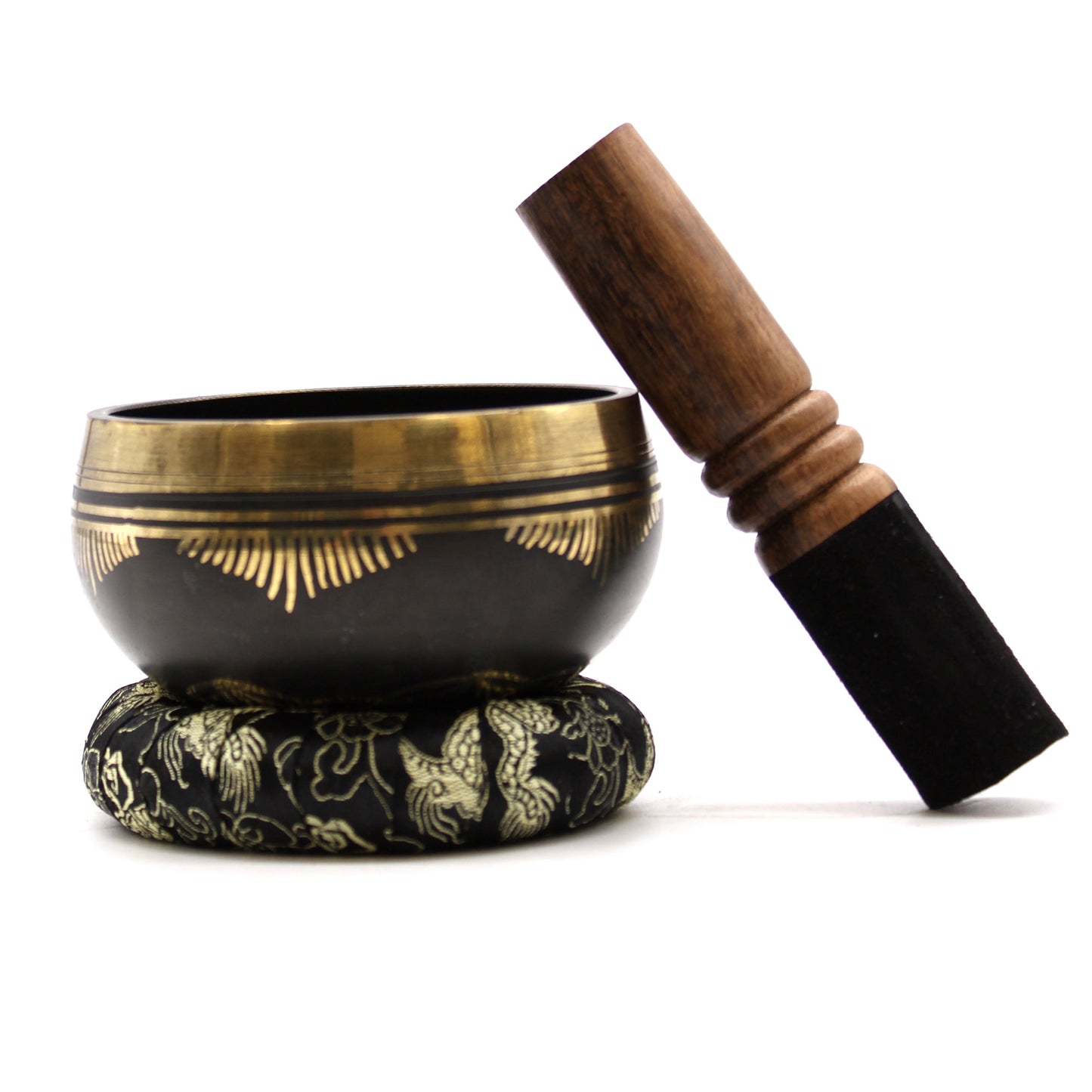 9cm Authentic Brass Singing Bowl Set - Flower of Life product packaging on clean background from Quintessential Holistic Health Ltd