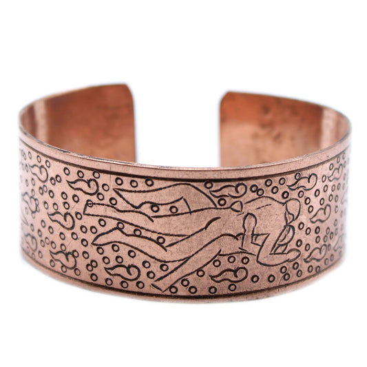Handcrafted Copper Tibetan Bracelet - Kamasutra product packaging on clean background from Quintessential Holistic Health Ltd
