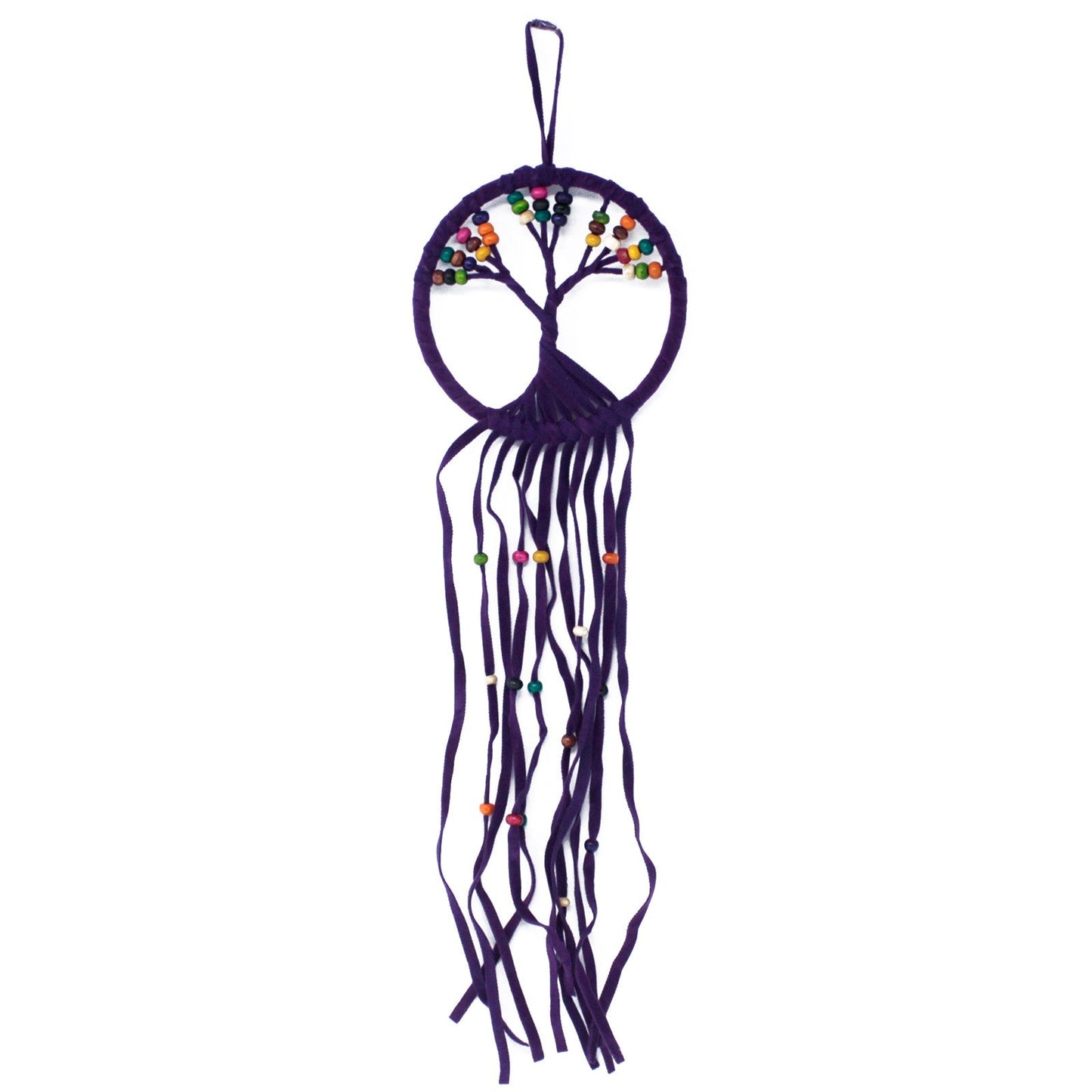 6 x Hand Crafted Boho Style Macrame Tree of Life Dreamcatchers - Small / Assorted Colours product packaging on clean background from Quintessential Holistic Health Ltd