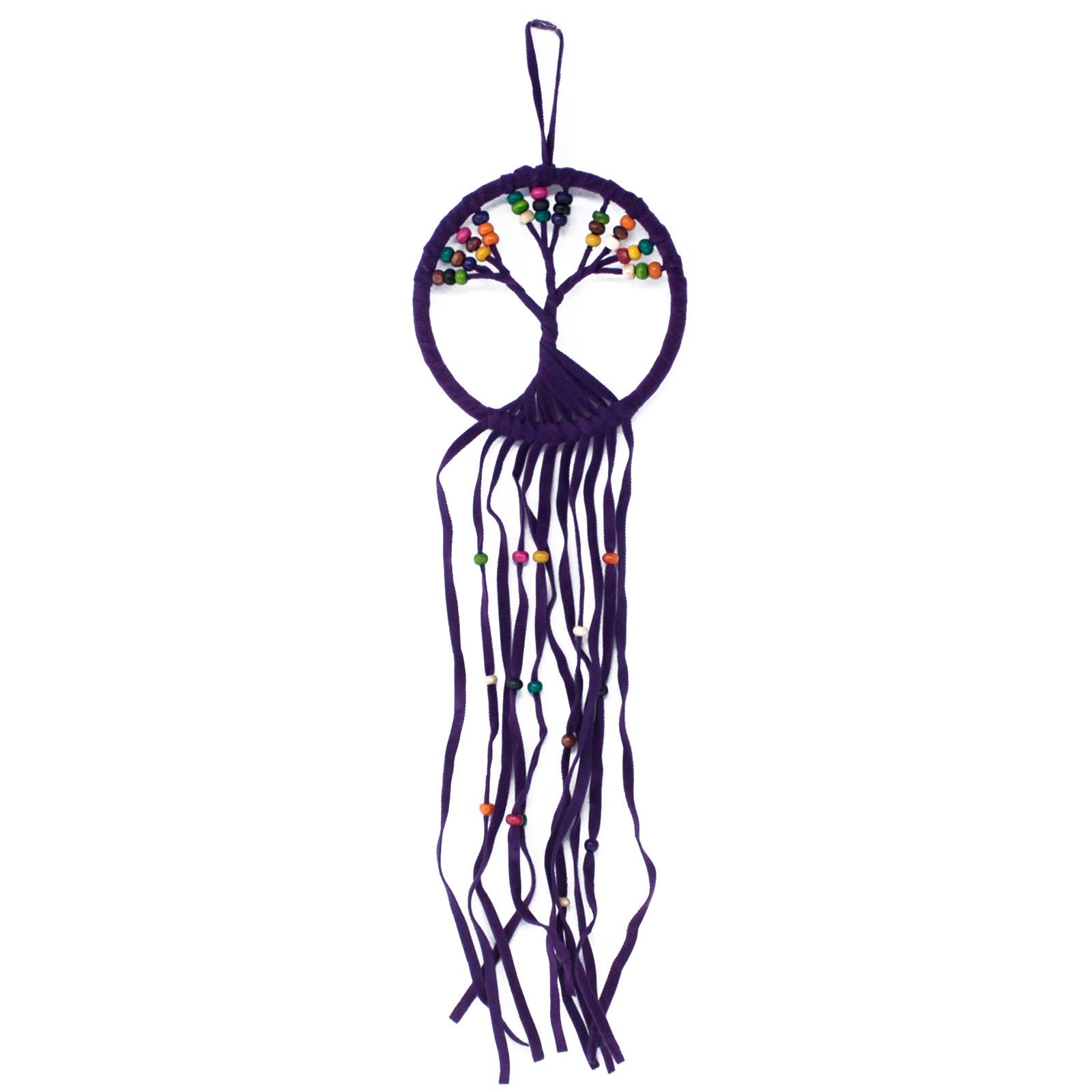 6 x Hand Crafted Boho Style Macrame Tree of Life Dreamcatchers - Small / Assorted Colours product packaging on clean background from Quintessential Holistic Health Ltd
