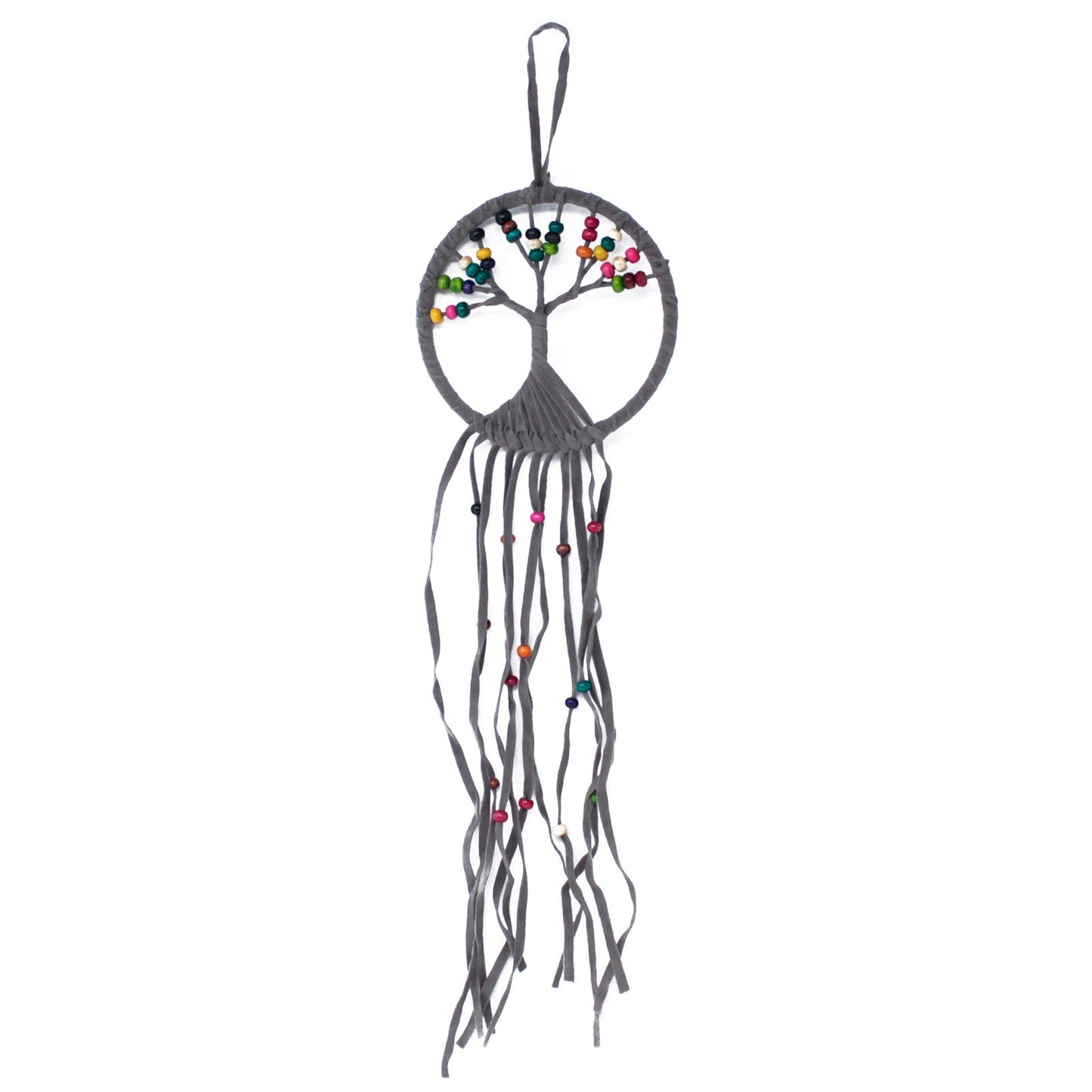 6 x Hand Crafted Boho Style Macrame Tree of Life Dreamcatchers - Small / Assorted Colours product packaging on clean background from Quintessential Holistic Health Ltd