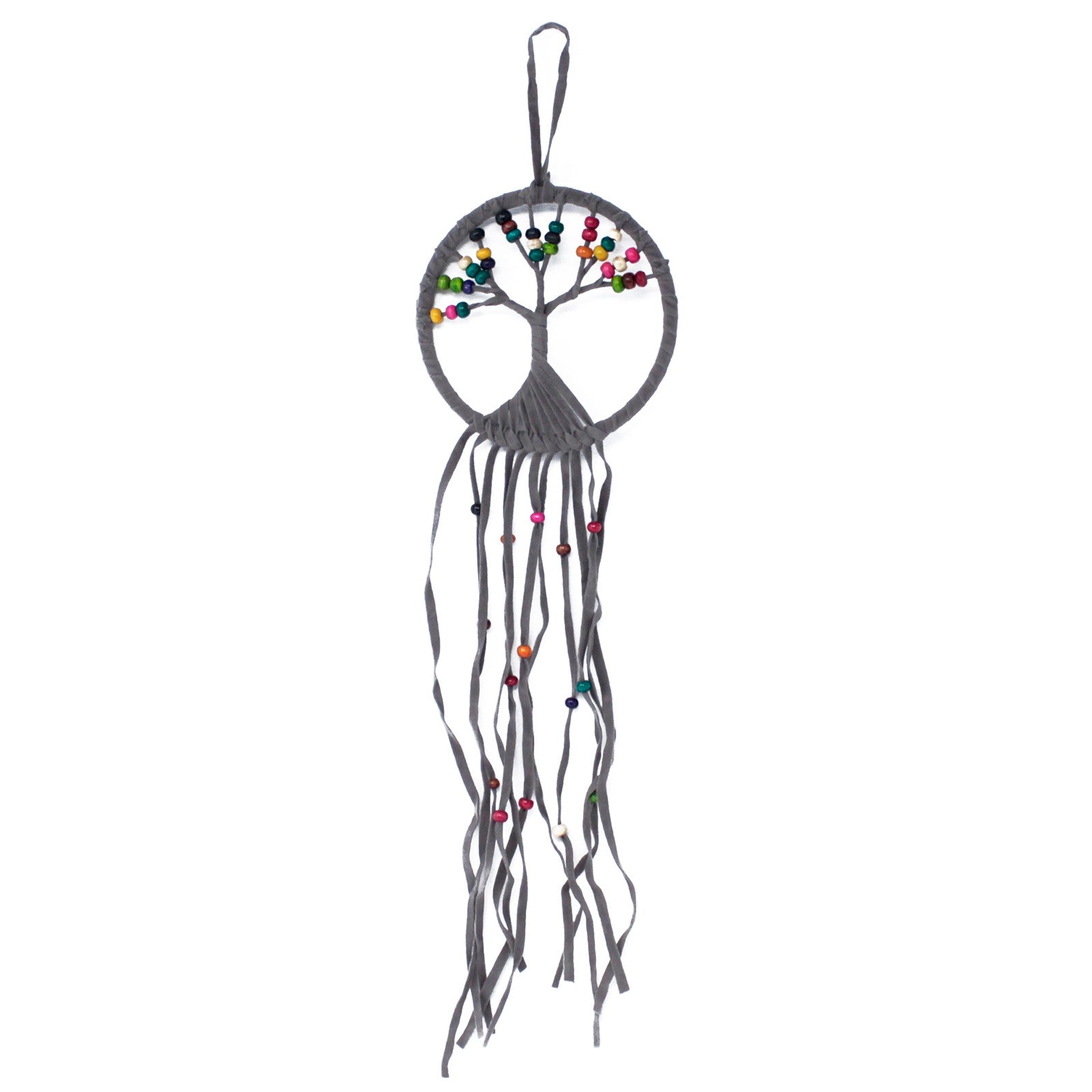 6 x Hand Crafted Boho Style Macrame Tree of Life Dreamcatchers - Small / Assorted Colours product packaging on clean background from Quintessential Holistic Health Ltd
