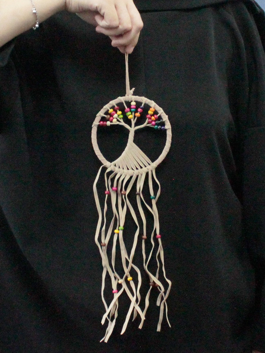 6 x Hand Crafted Boho Style Macrame Tree of Life Dreamcatchers - Small / Assorted Colours product packaging on clean background from Quintessential Holistic Health Ltd