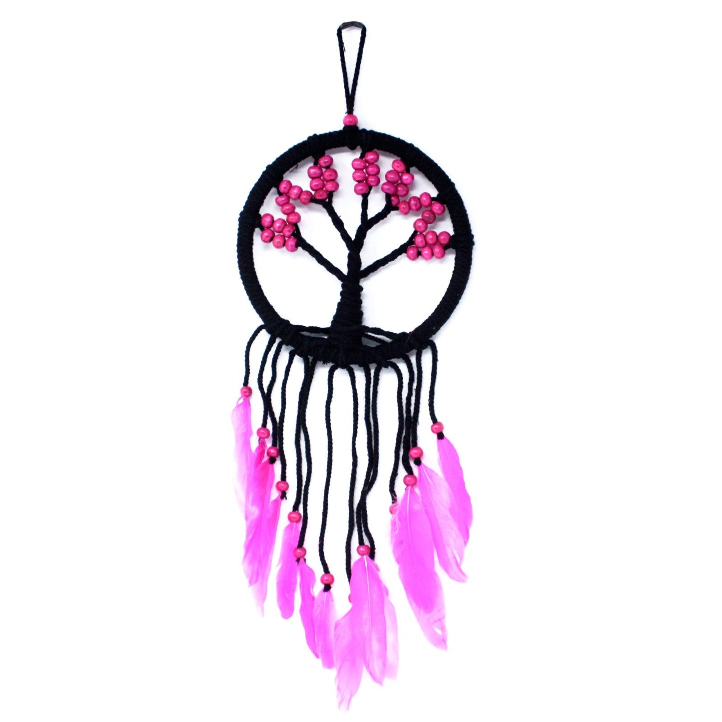 6 x Hand Crafted Boho Style Macrame Tree of Life Dreamcatchers - Medium / Assorted Colours product packaging on clean background from Quintessential Holistic Health Ltd
