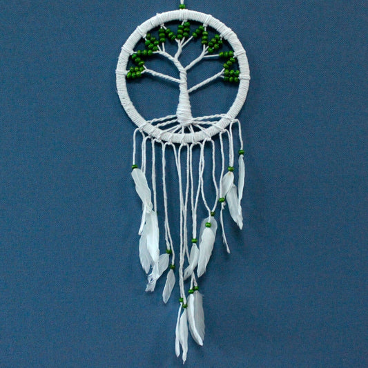 3 x Hand Crafted Boho Style Macrame Tree of Life Dreamcatchers - Large / Assorted Colours product packaging on clean background from Quintessential Holistic Health Ltd