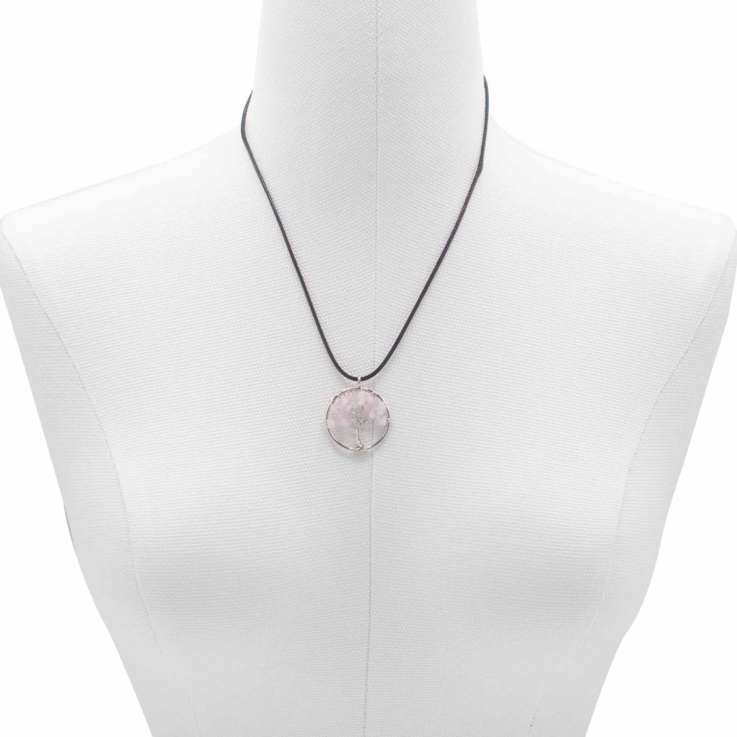 Tree of Life Pendant - Rose Quartz product packaging on clean background from Quintessential Holistic Health Ltd