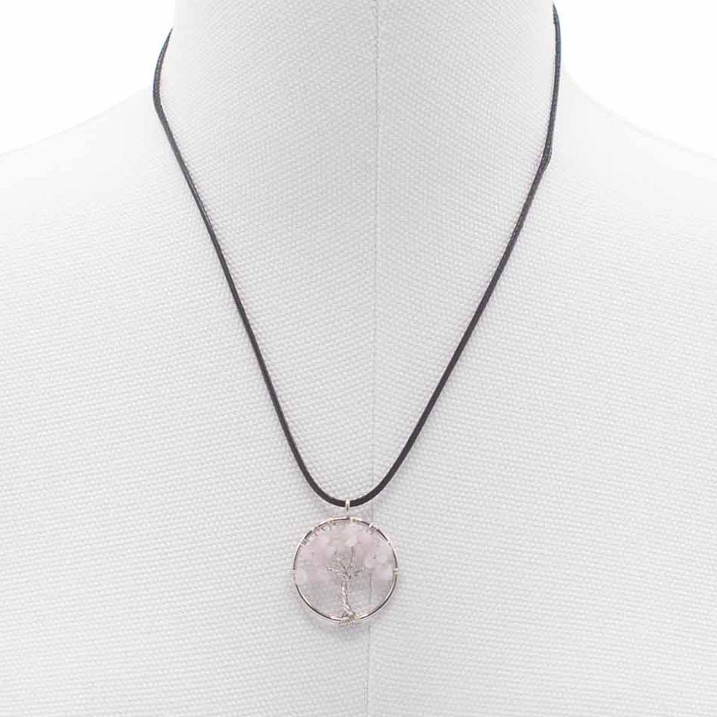 Tree of Life Pendant - Rose Quartz product packaging on clean background from Quintessential Holistic Health Ltd