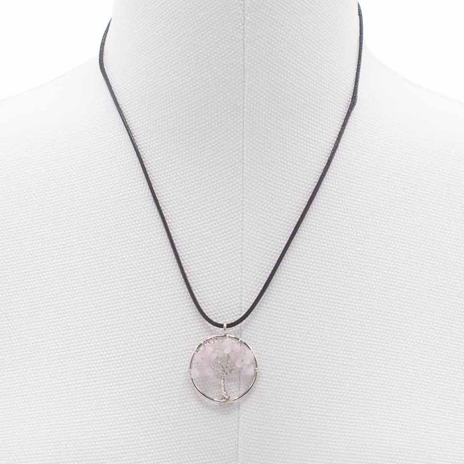 Tree of Life Pendant - Rose Quartz product packaging on clean background from Quintessential Holistic Health Ltd