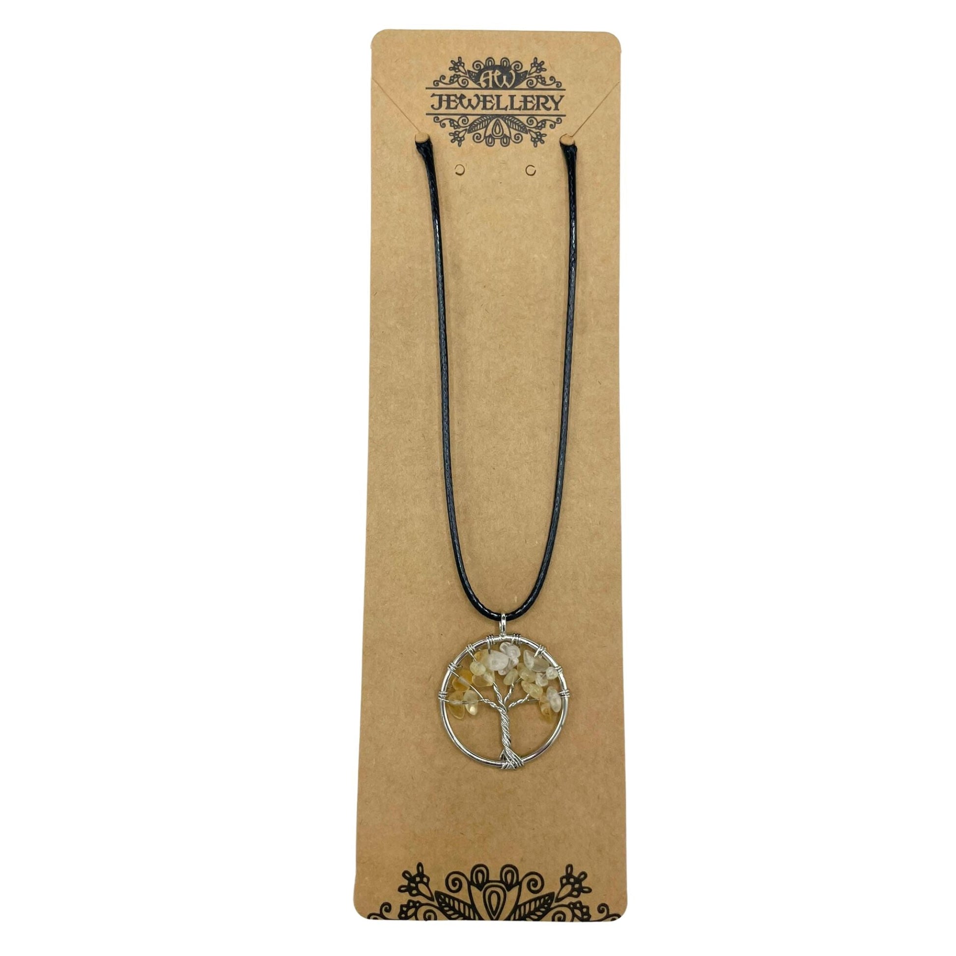 Tree of Life Pendant - Carnelian product packaging on clean background from Quintessential Holistic Health Ltd
