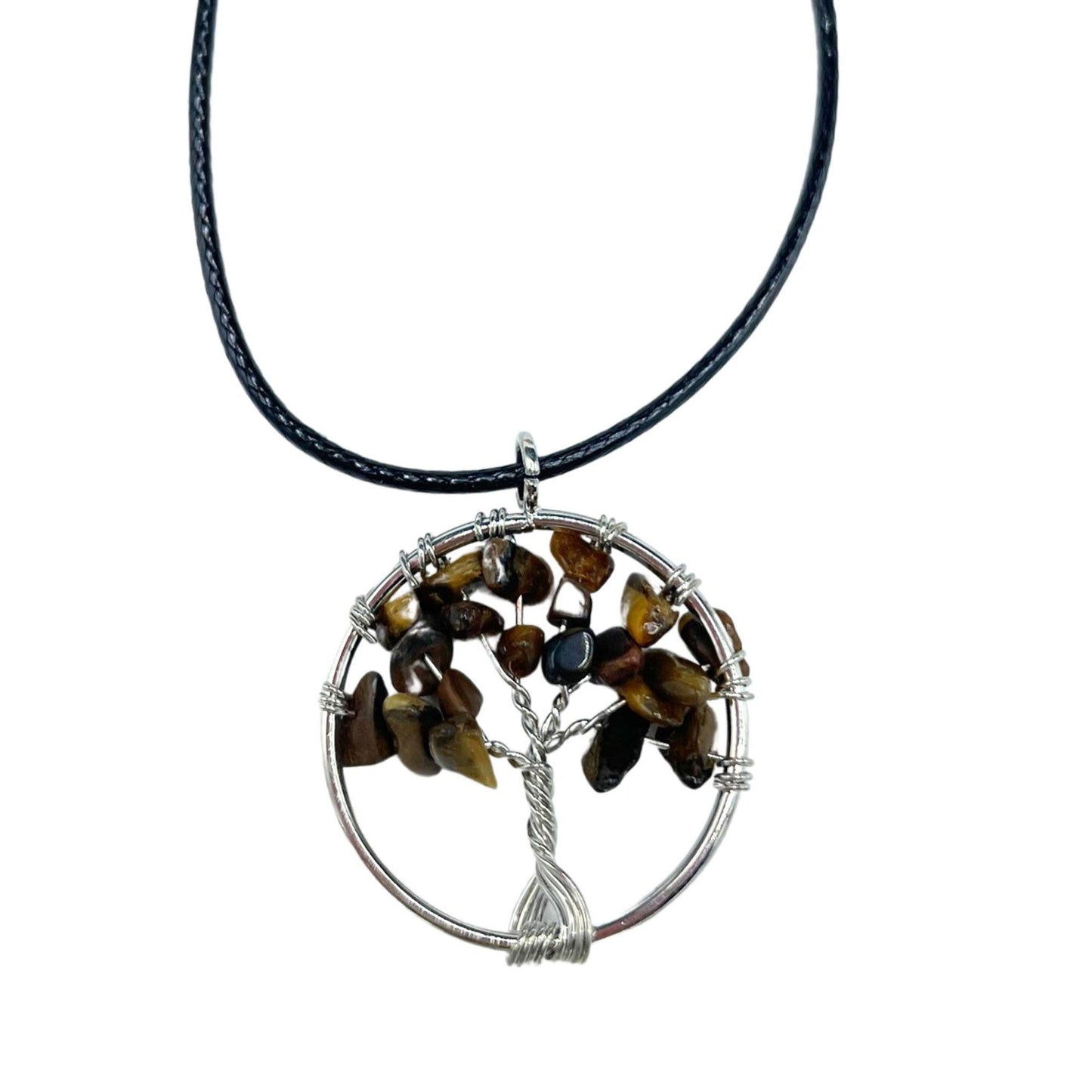 Tree of Life Pendant - Tigers Eye product packaging on clean background from Quintessential Holistic Health Ltd