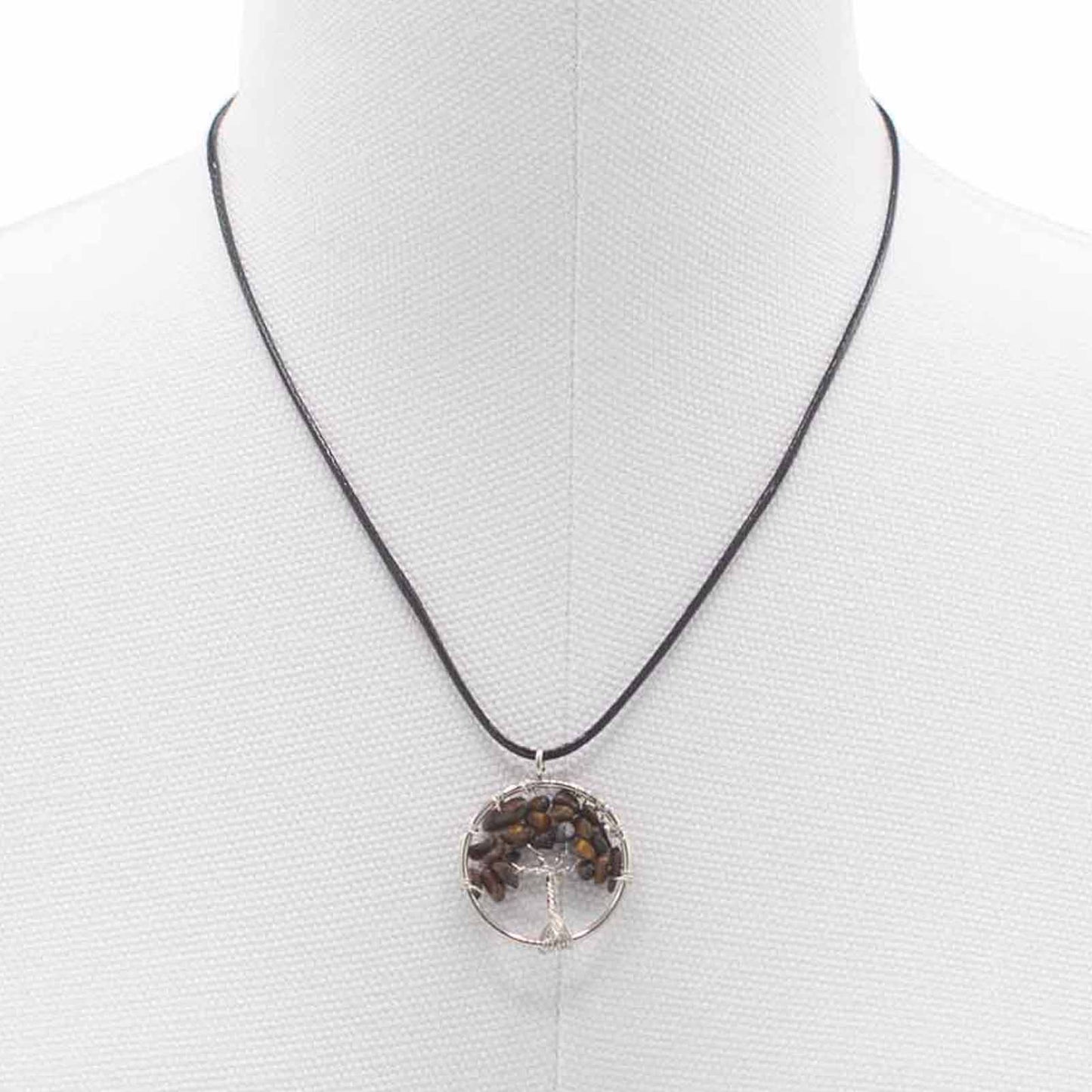 Tree of Life Pendant - Tigers Eye product packaging on clean background from Quintessential Holistic Health Ltd