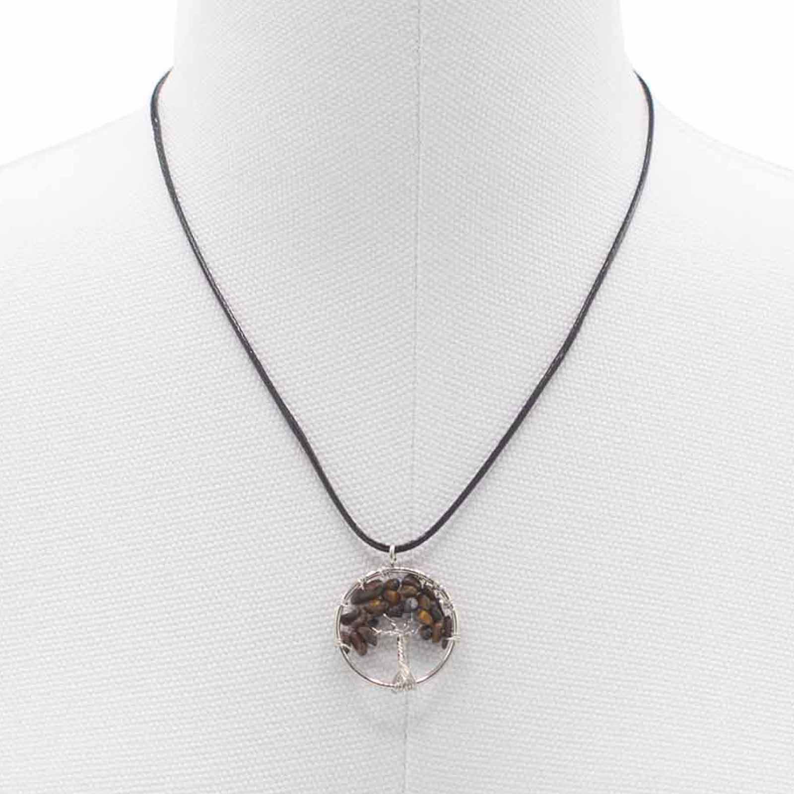 Tree of Life Pendant - Tigers Eye product packaging on clean background from Quintessential Holistic Health Ltd