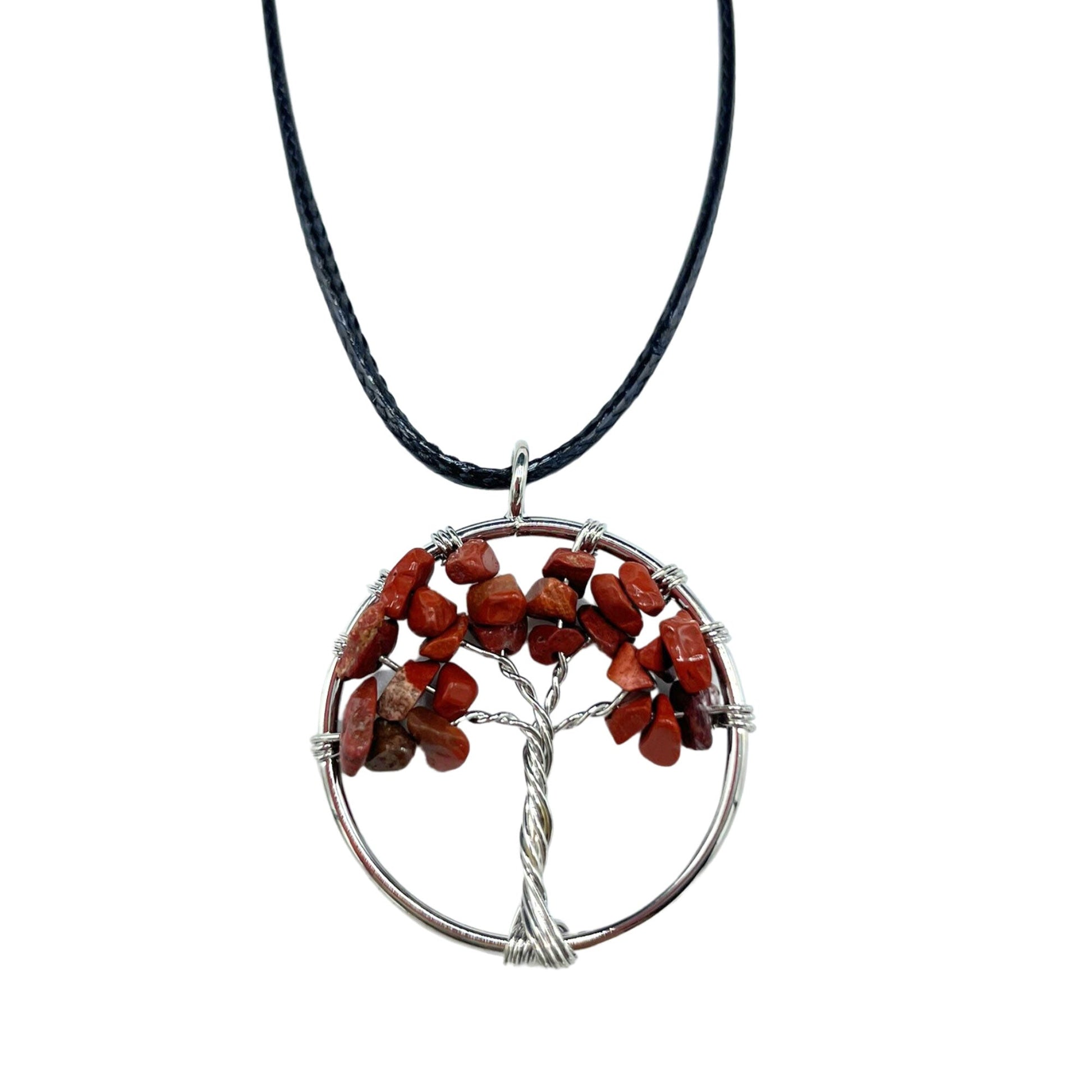 Tree of Life Pendant - Red Jasper product packaging on clean background from Quintessential Holistic Health Ltd