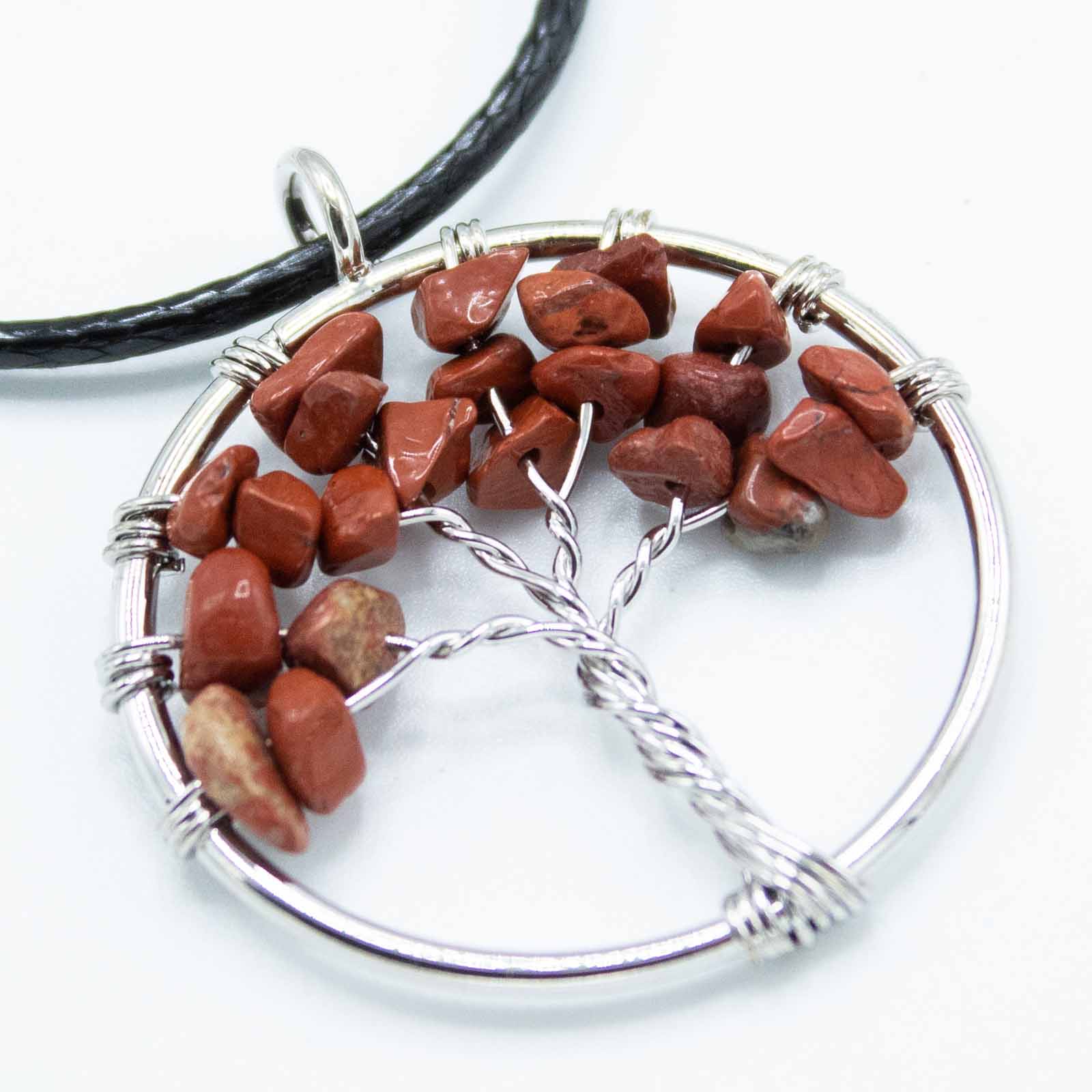 Tree of Life Pendant - Red Jasper product packaging on clean background from Quintessential Holistic Health Ltd