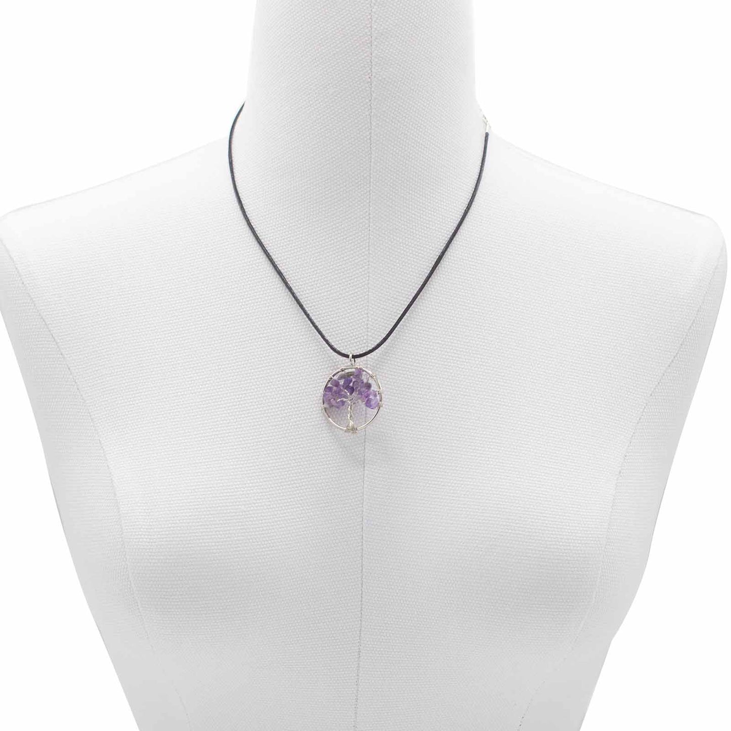 Tree of Life Pendant - Amethyst product packaging on clean background from Quintessential Holistic Health Ltd