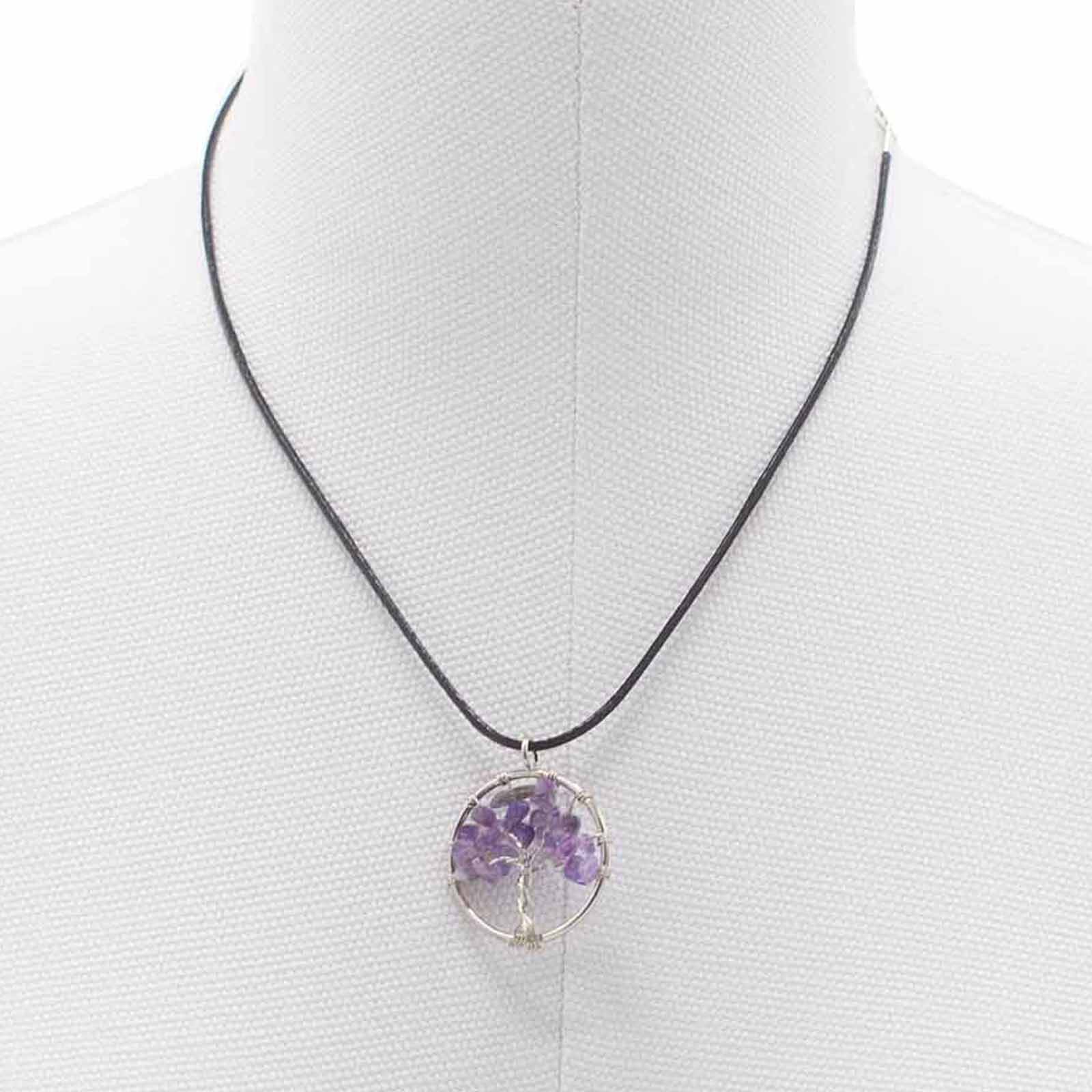 Tree of Life Pendant - Amethyst product packaging on clean background from Quintessential Holistic Health Ltd