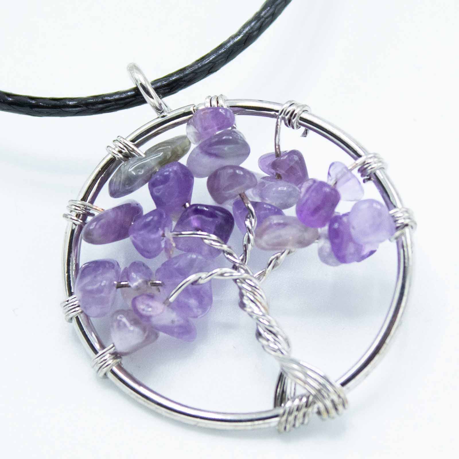 Tree of Life Pendant - Amethyst product packaging on clean background from Quintessential Holistic Health Ltd