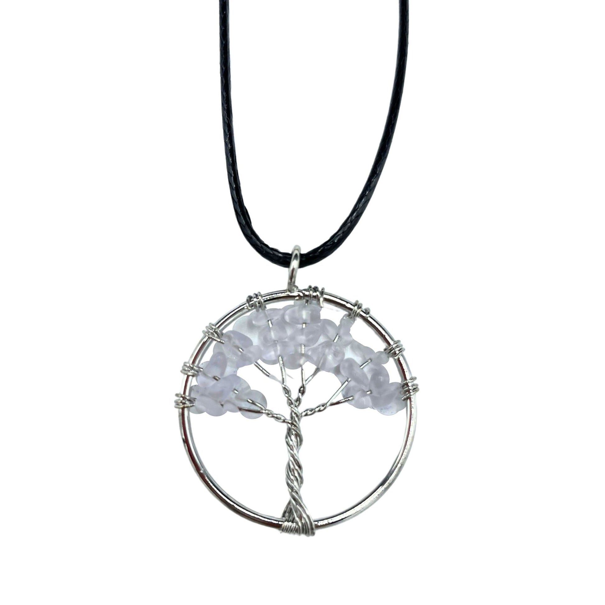 Tree of Life Pendant - Rock Crystal product packaging on clean background from Quintessential Holistic Health Ltd