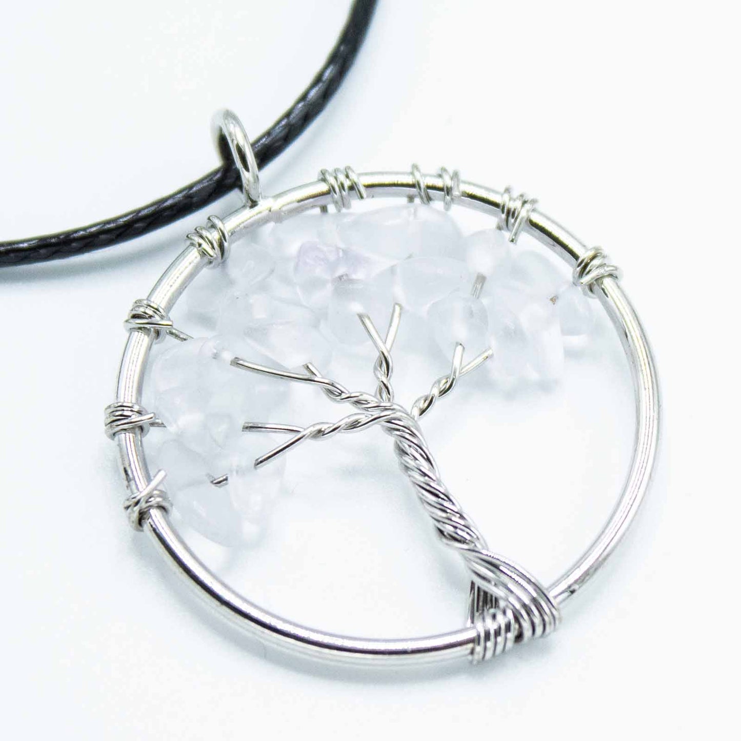 Tree of Life Pendant - Rock Crystal product packaging on clean background from Quintessential Holistic Health Ltd