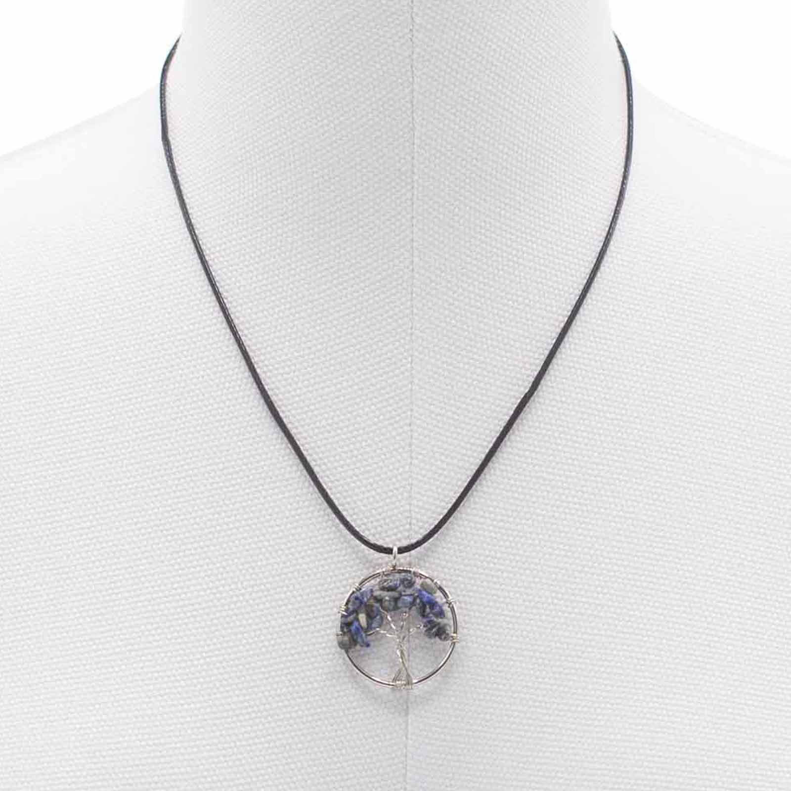 Tree of Life Pendant - Sodalite product packaging on clean background from Quintessential Holistic Health Ltd