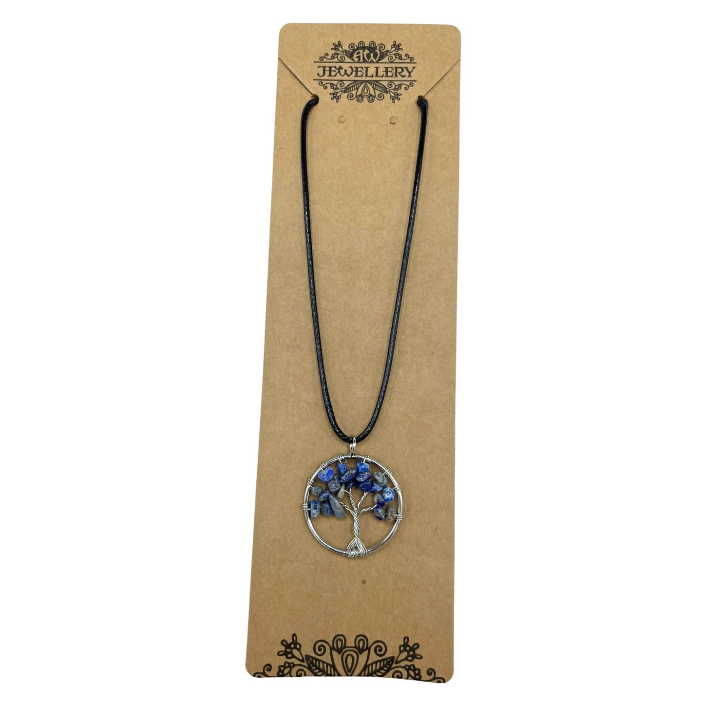 Tree of Life Pendant - Sodalite product packaging on clean background from Quintessential Holistic Health Ltd