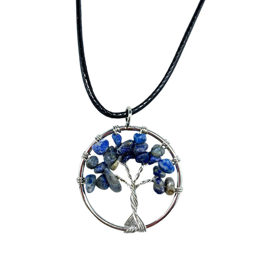 Tree of Life Pendant - Sodalite product packaging on clean background from Quintessential Holistic Health Ltd
