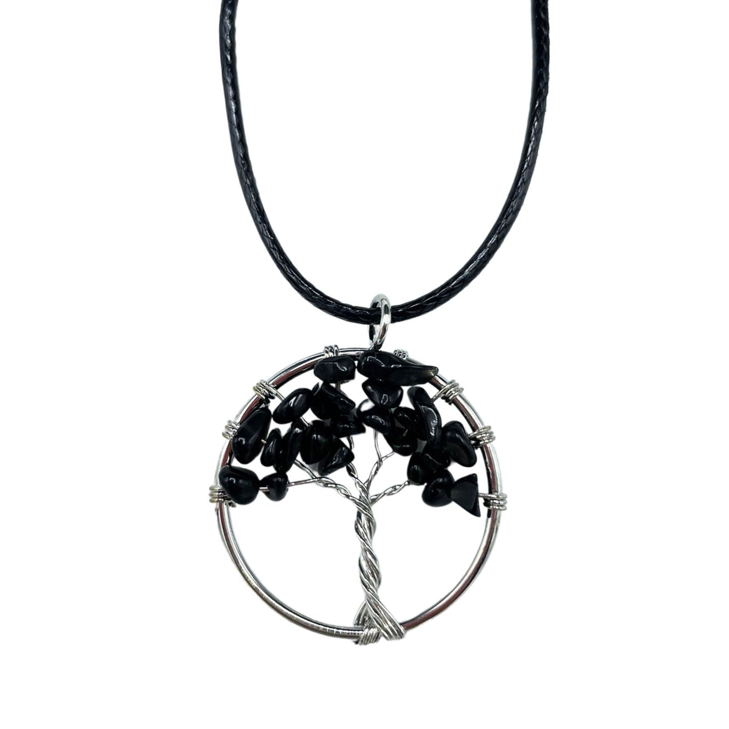 Tree of Life Pendant - Black Agate product packaging on clean background from Quintessential Holistic Health Ltd
