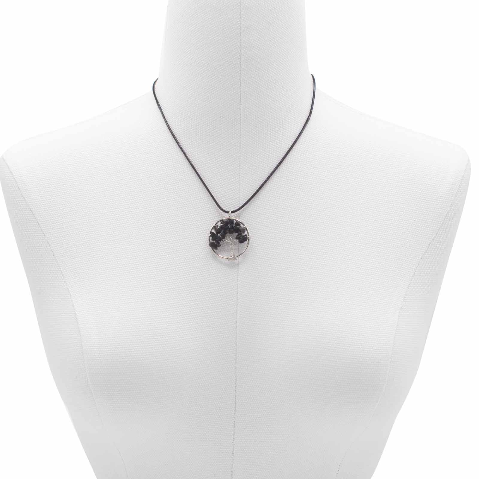 Tree of Life Pendant - Black Agate product packaging on clean background from Quintessential Holistic Health Ltd