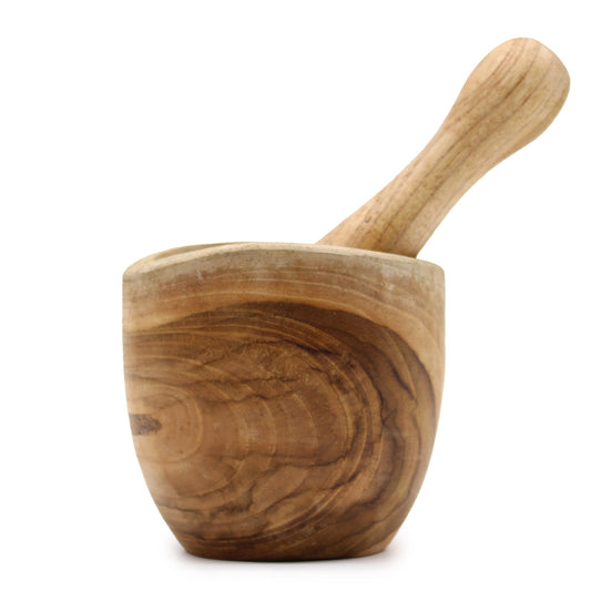Ergo Teak Pestle & Mortar - Small - main product image from Quintessential Holistic Health Ltd UK