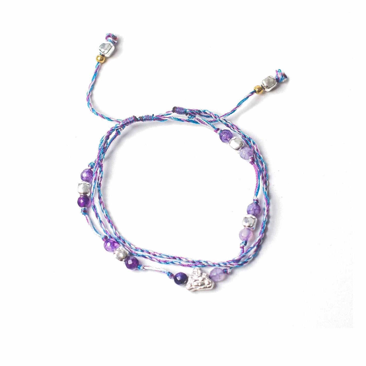Handcrafted Temple String Bracelet - Protection and Fortune product packaging on clean background from Quintessential Holistic Health Ltd