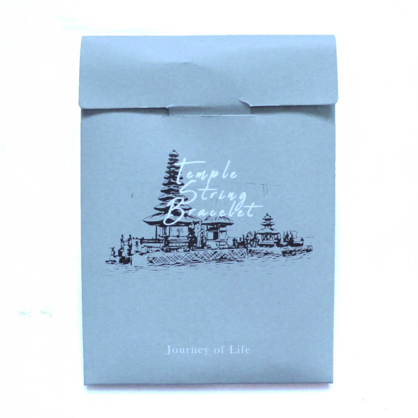 Handcrafted Temple String Bracelet - Journey of Life product packaging on clean background from Quintessential Holistic Health Ltd