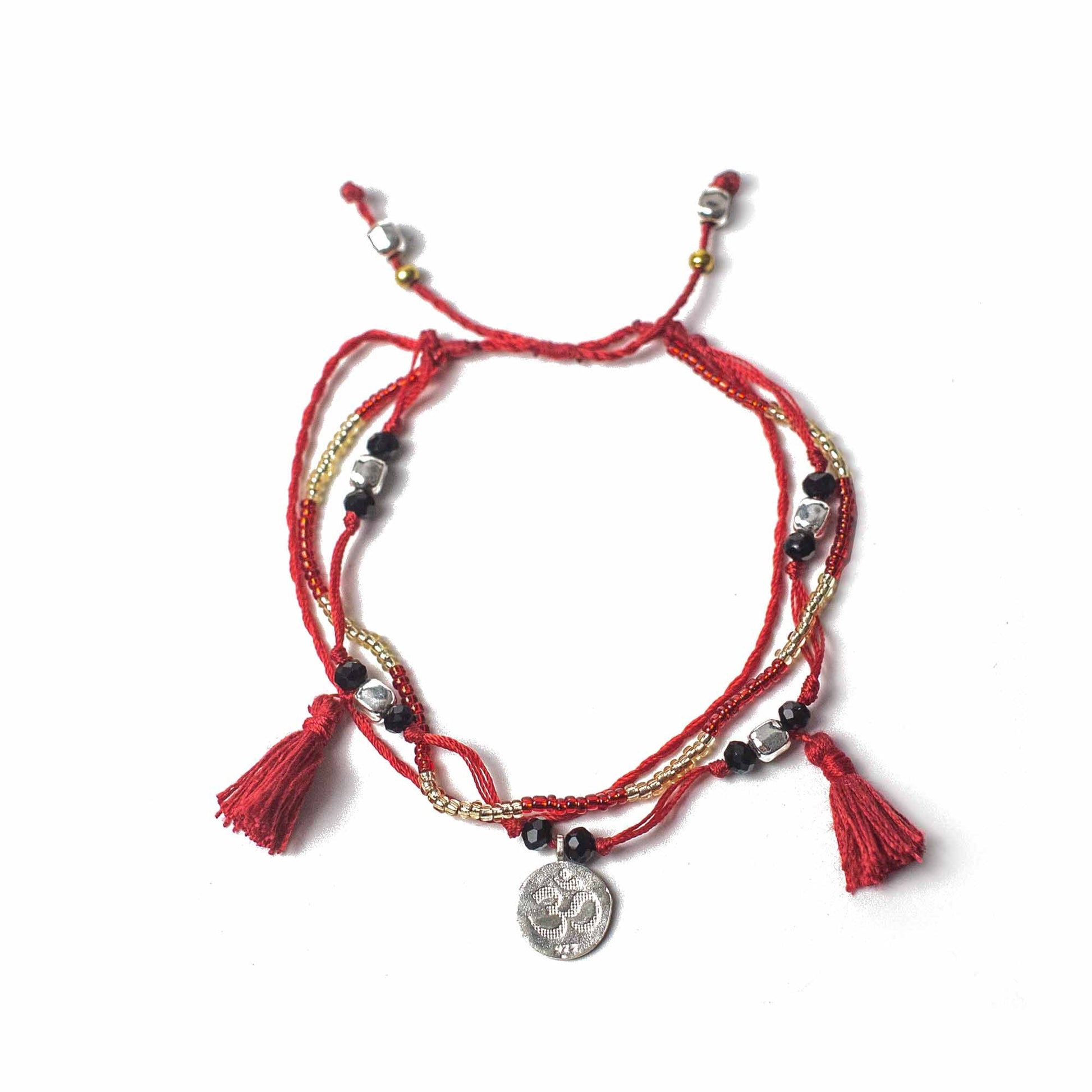 Handcrafted Temple String Bracelet - Endless Wisdom product packaging on clean background from Quintessential Holistic Health Ltd