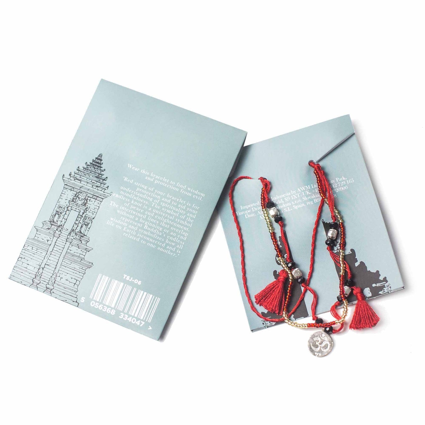 Handcrafted Temple String Bracelet - Endless Wisdom product packaging on clean background from Quintessential Holistic Health Ltd