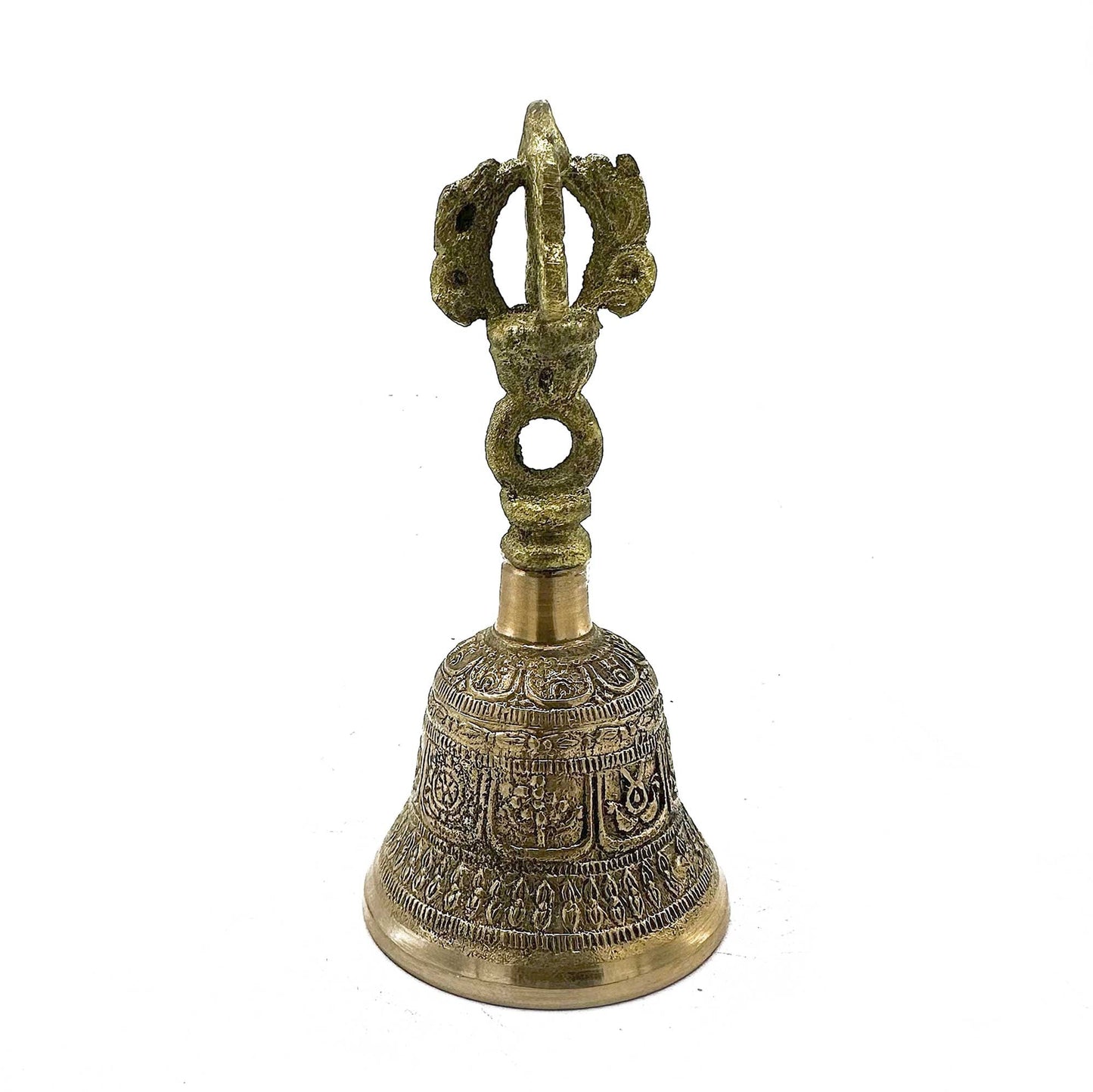 Handcrafted Brass Tibetan Tingsha Bell - Medium product packaging on clean background from Quintessential Holistic Health Ltd