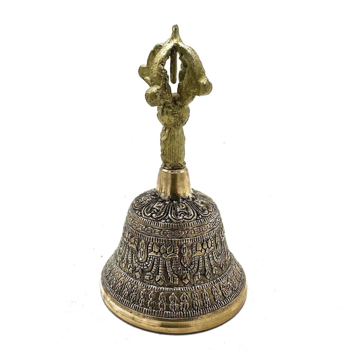 Handcrafted Brass Tibetan Tingsha Bell - Large product packaging on clean background from Quintessential Holistic Health Ltd