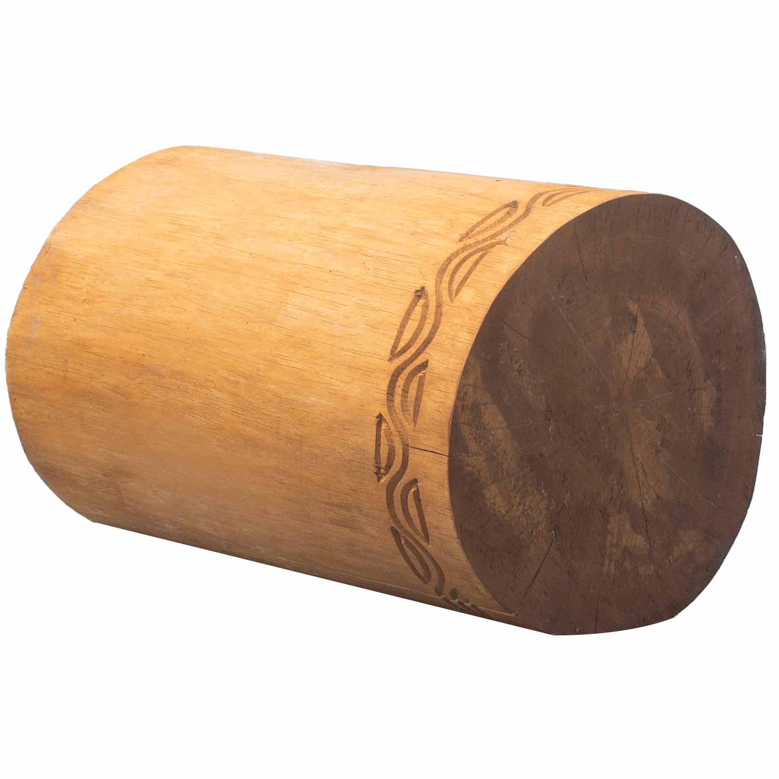 Handmade Albasia Wooden Tribal Table / Stool - Natural product packaging on clean background from Quintessential Holistic Health Ltd