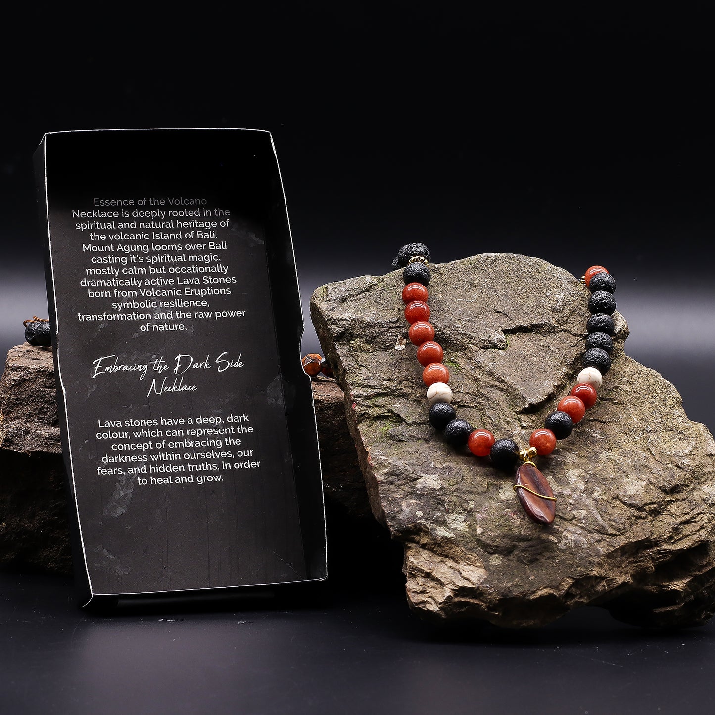 Handmade Essence of the Volcano Necklace - Protection