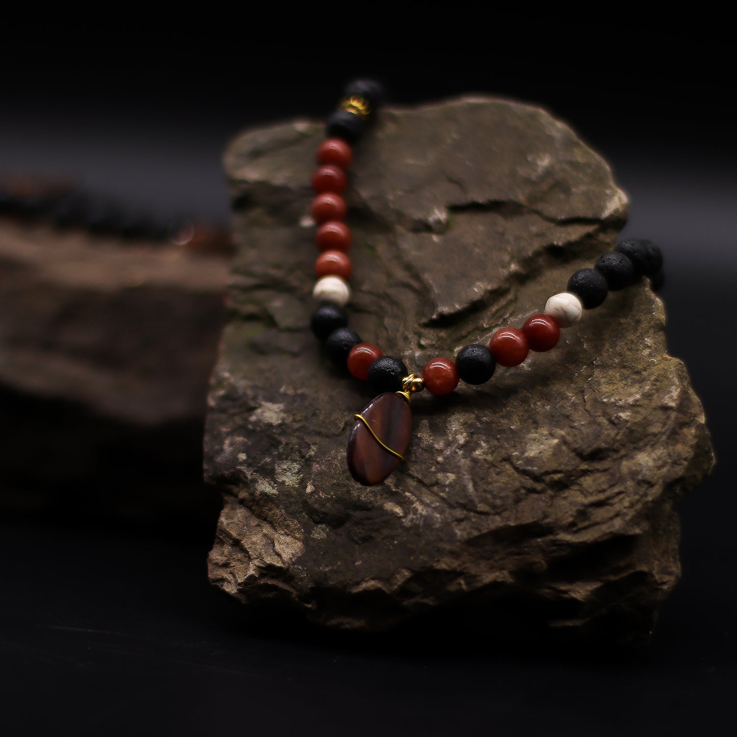 Handmade Essence of the Volcano Necklace - Protection