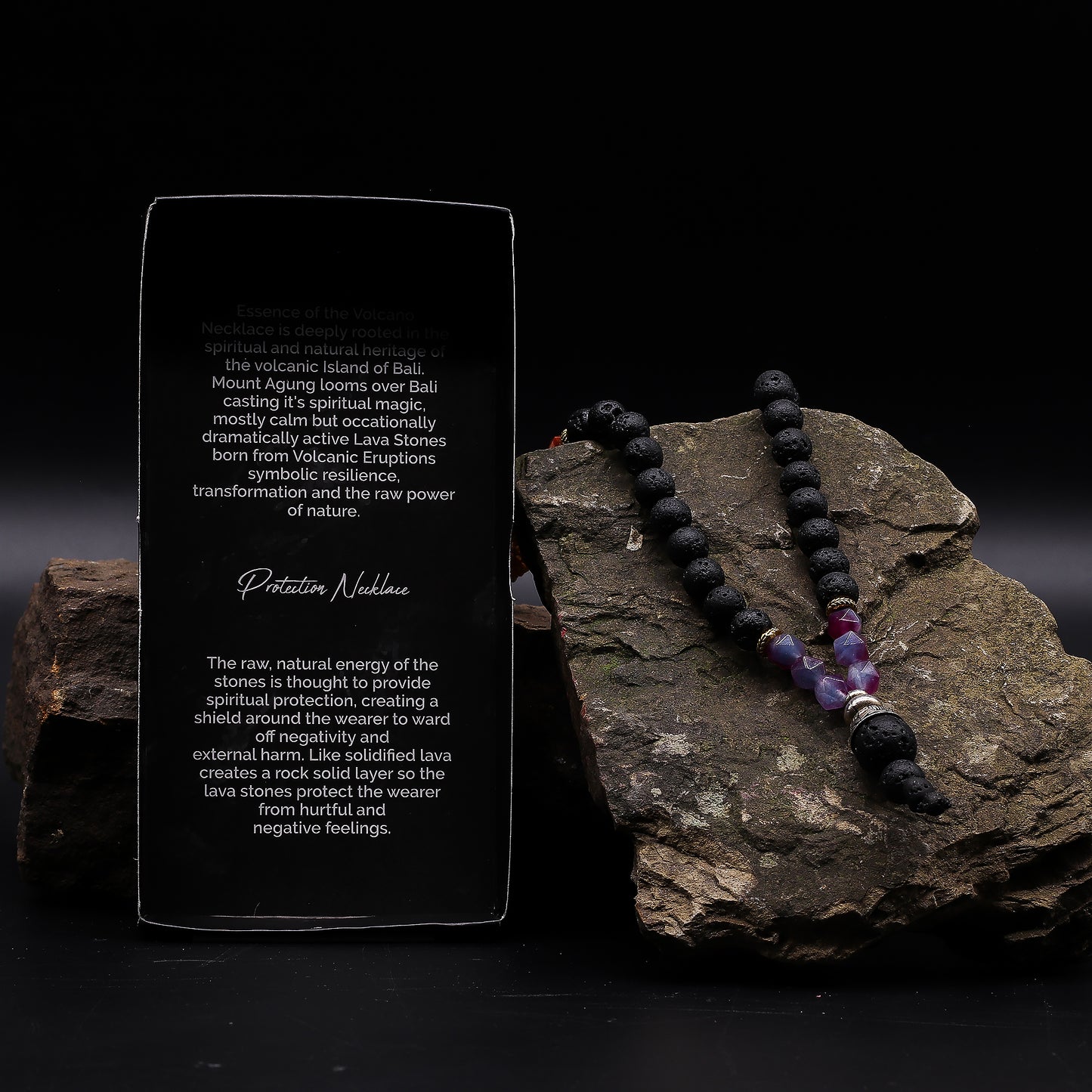 Handmade Essence of the Volcano Necklace - Embracing the Dark Side
