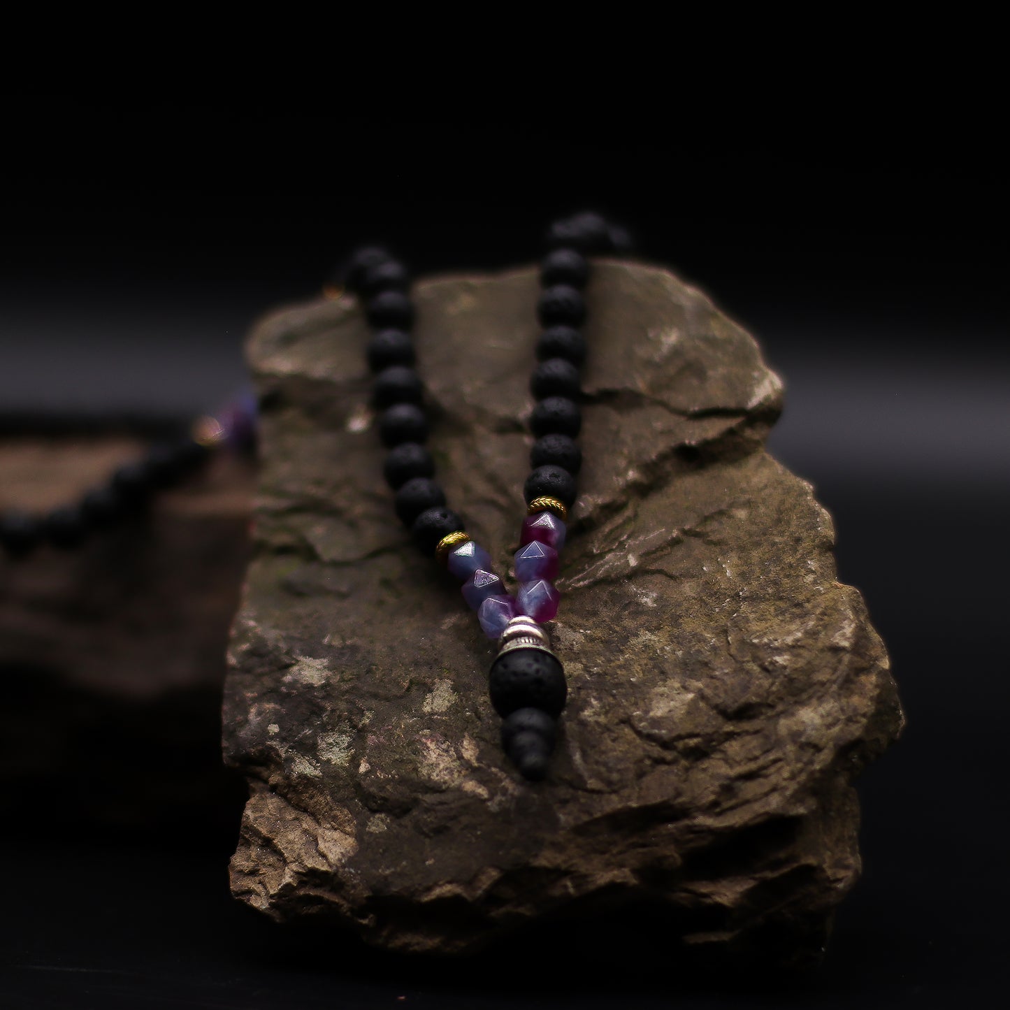 Handmade Essence of the Volcano Necklace - Embracing the Dark Side