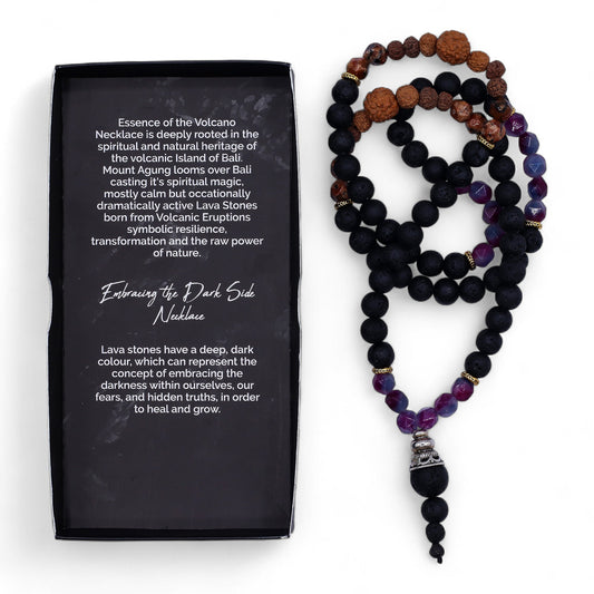 Handmade Essence of the Volcano Necklace - Embracing the Dark Side
